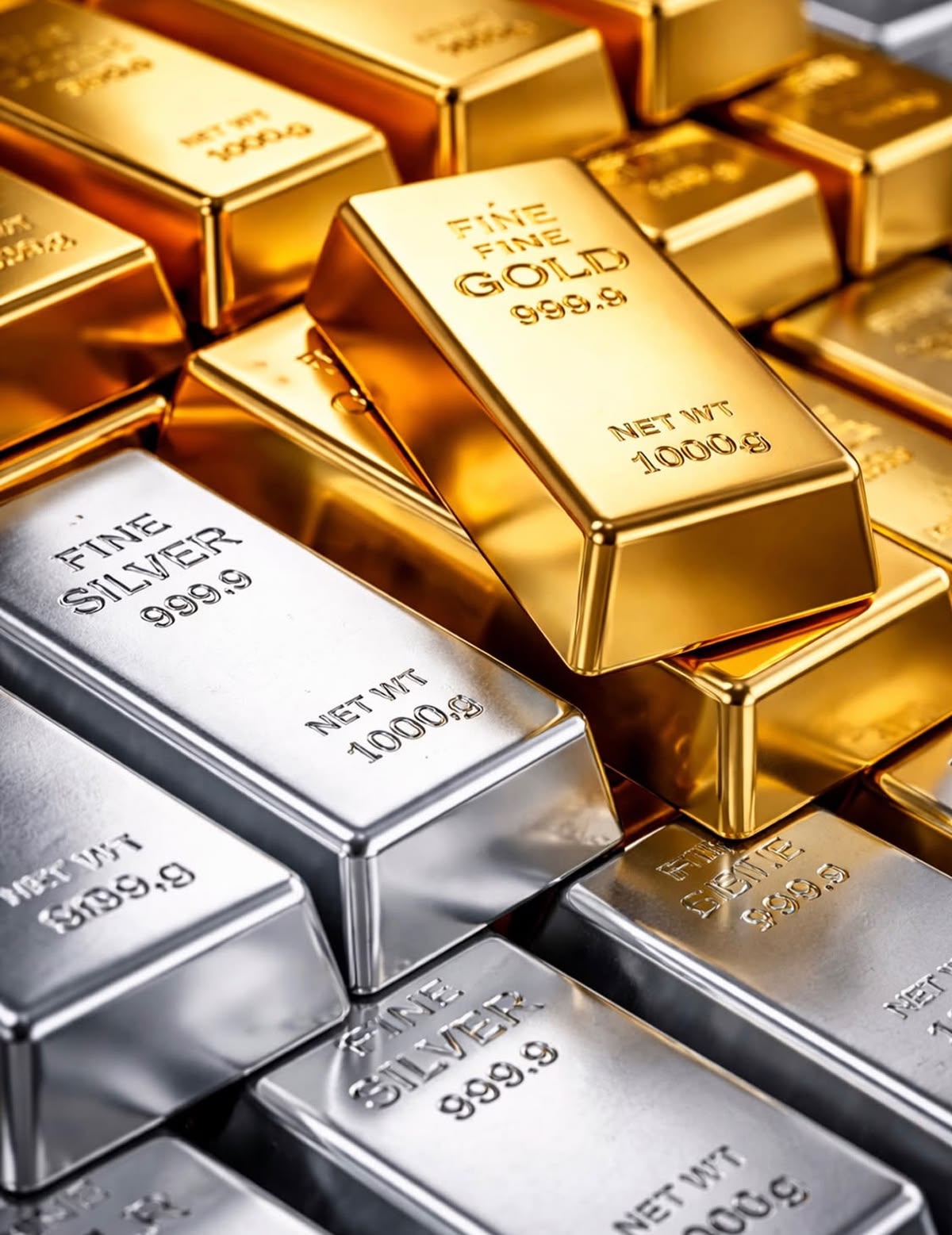 Fine gold bars