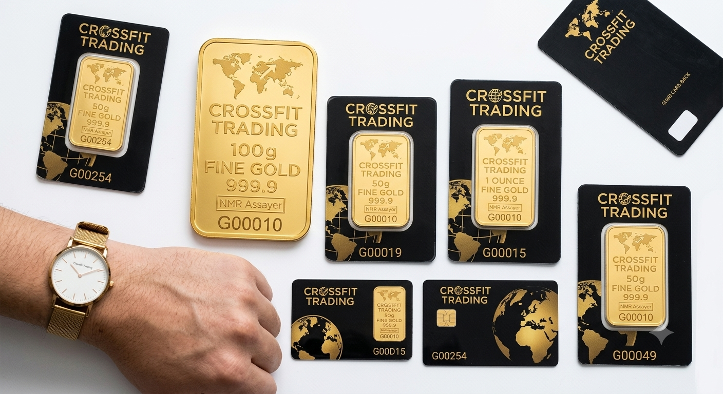 Custom gold bars with luxury branded packaging